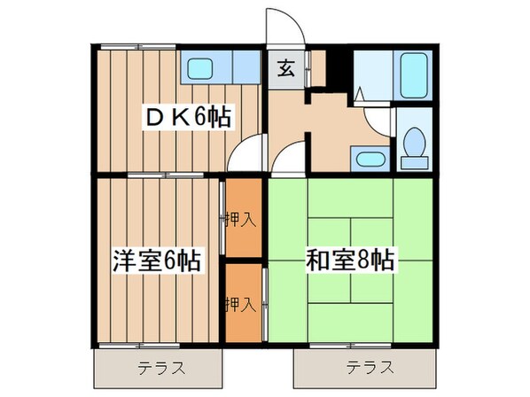 南鴨宮サニ－ハイツの物件間取画像